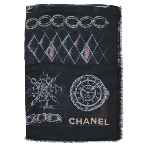 foulard chanel cachemire|Châle Chanel bleu nuit en cachemire : occasion certifiée .